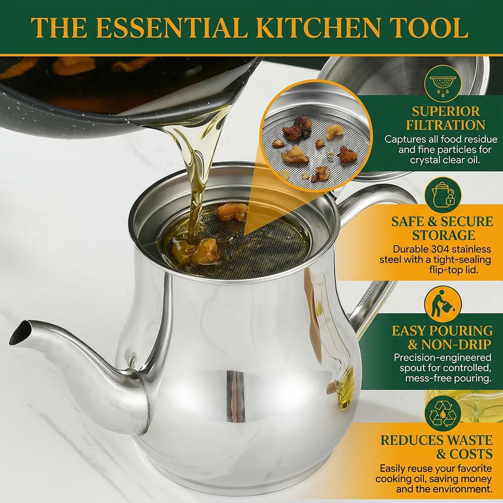 Stainless Steel Oil Filter Pot